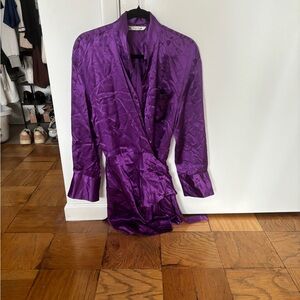 NWOT Zara purple satin dress